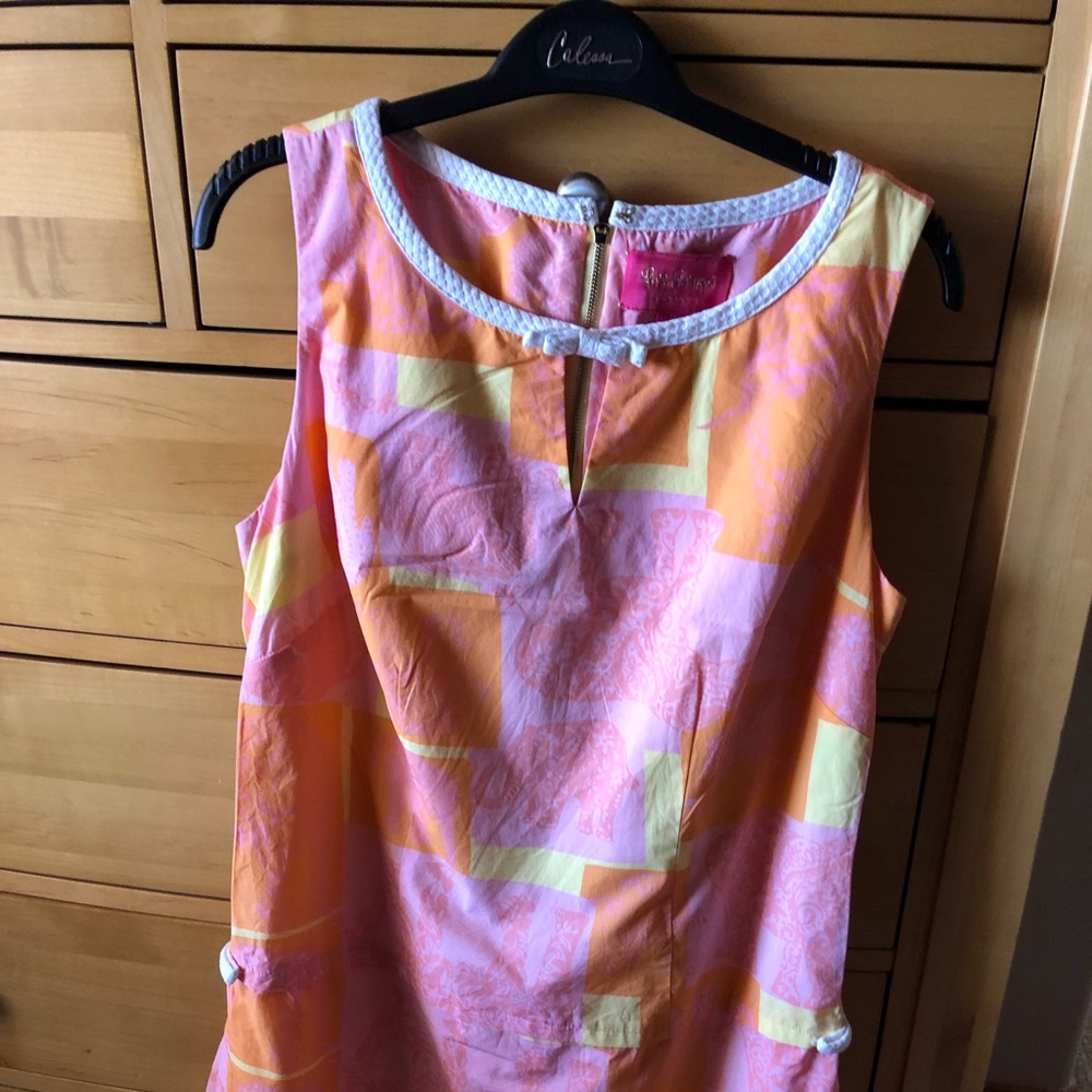 Lilly Pulitzer Ton O Squares Elephant Romper